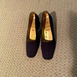Bruno Magli Dark Navy Fabric Pumps